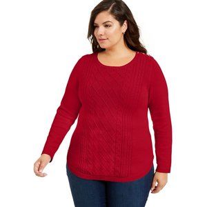 New Charter Club Plus Size Cable Knit Sweater